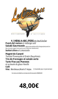 Menu à 48,00 euros